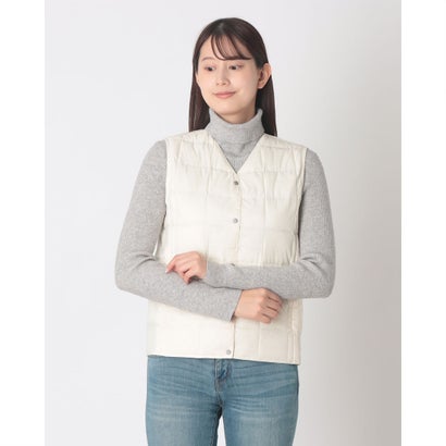 ベーシック Vネックボタン インナーダウンベスト （OFF WHITE）｜詳細画像