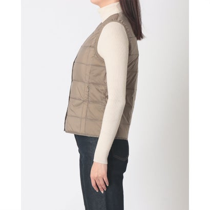 ベーシック Vネックボタン インナーダウンベスト （KHAKI）｜詳細画像