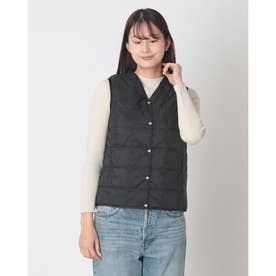 ベーシック Vネックボタン インナーダウンベスト （BLACK）