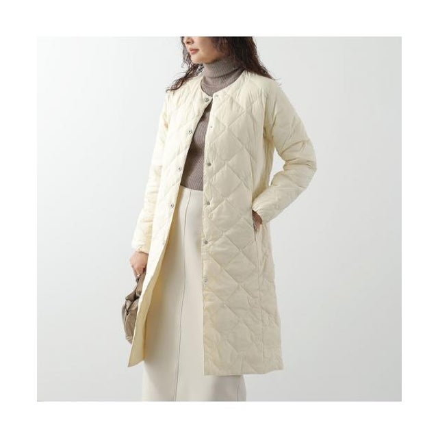 ロングダウンコート W104BCI-LONG （OFF-WHITE/ホワイト）