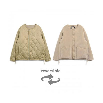 TAION リバーシブル ダウンジャケット R104BML-1 （BLACK×BLACK/ブラック）｜詳細画像