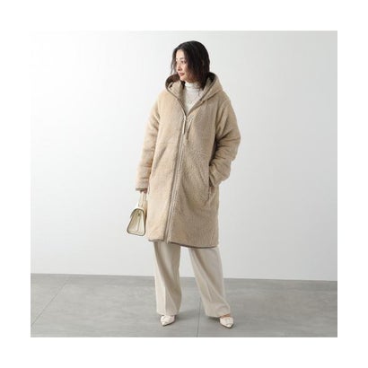 TAION ダウンジャケット CITY シティ R106BCI-LONG リバーシブル （D-BEIGE×G-BEIGE/ベージュ）｜詳細画像
