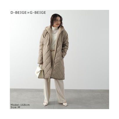 TAION ダウンジャケット CITY シティ R106BCI-LONG リバーシブル （D-BEIGE×G-BEIGE/ベージュ）｜詳細画像