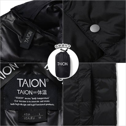 W V NECK LONG DOWN VEST BLACK [-W001-LONG] （BLACK）｜詳細画像