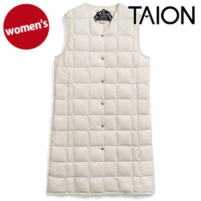 W V NECK LONG DOWN VEST OFF-WHITE [-W001-LONG] （OFF-WHITE）｜詳細画像