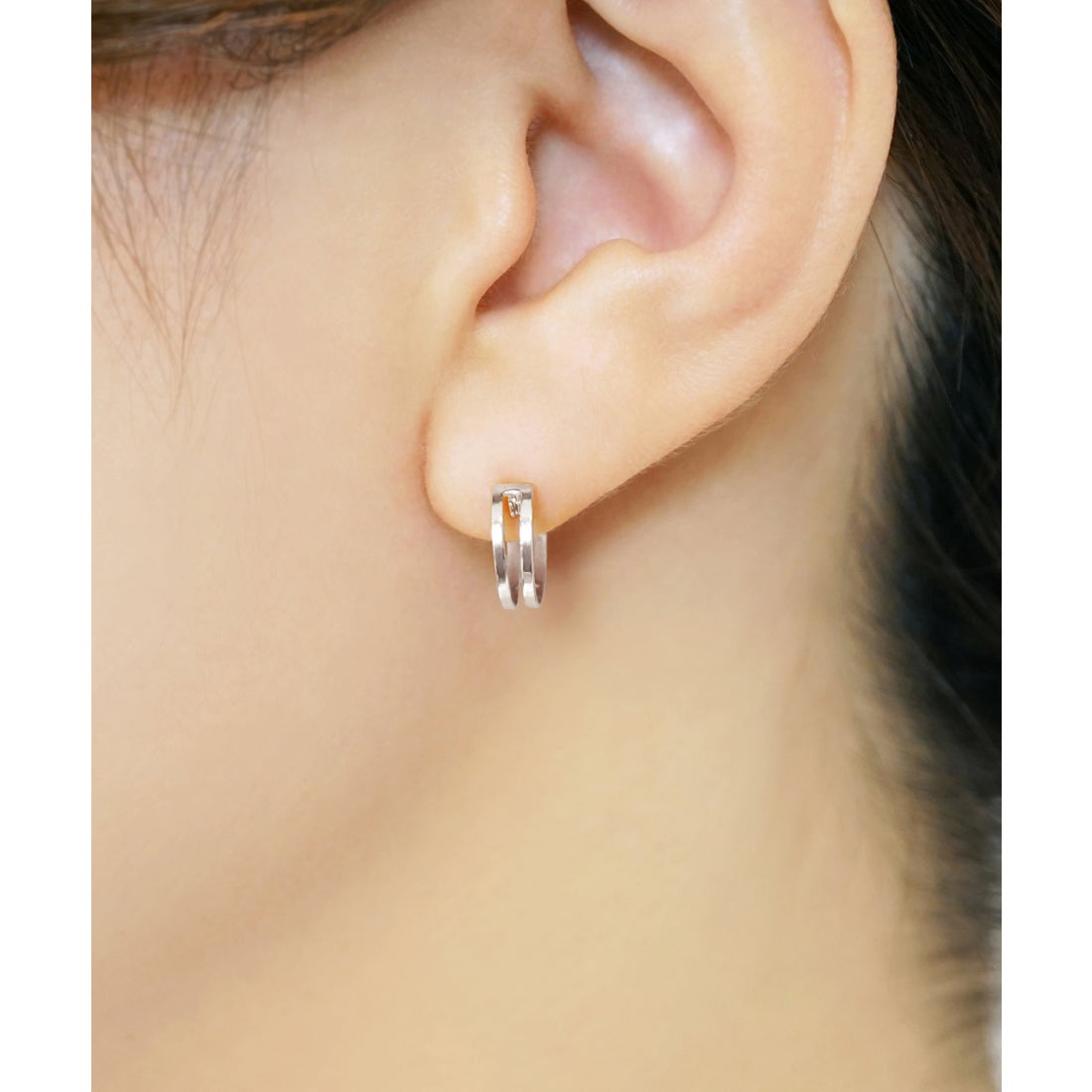 テイクアップ TAKE-UP ミニフープピアス(WG) （ホワイトゴールド 