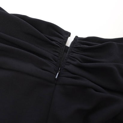 タダシショージ TADASHI SHOJI 裾まで伸びるケープのような美しいシフォンスリーブカクテルドレス （ブラック）｜詳細画像
