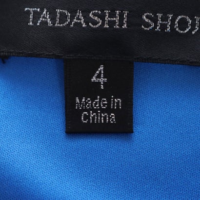 タダシショージ TADASHI SHOJI オーシャンブルー 裾まで流れるドレープが美しいジャガードがドレス （ブルー）｜詳細画像