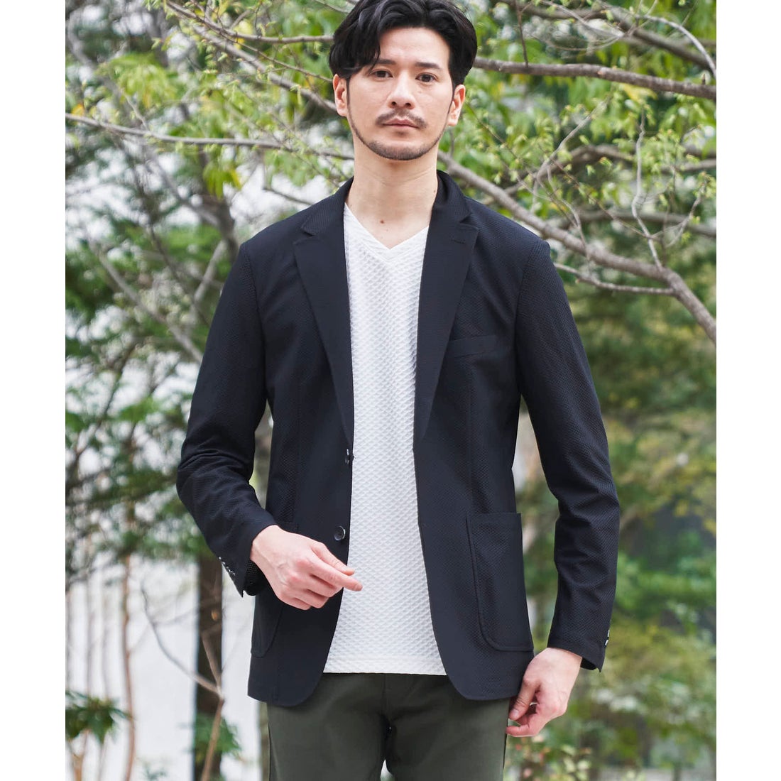 テットオム TETE HOMME ライトハニカムジャケット （ブラック