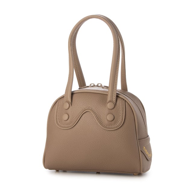 CL231038【08.ベージュ】LEATHERETTE BOSTON BAG -S- （ベージュ）