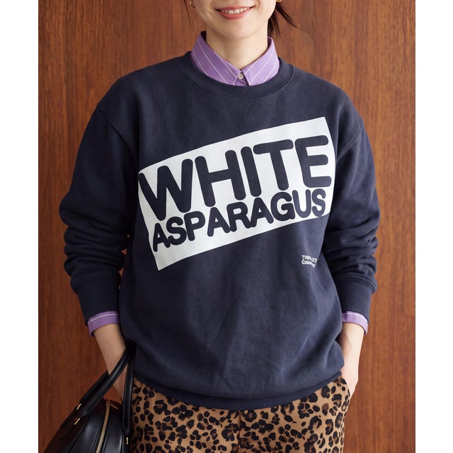 ベジタブルスウェットWHITE ASPARAGUS SPD （ネイビー）