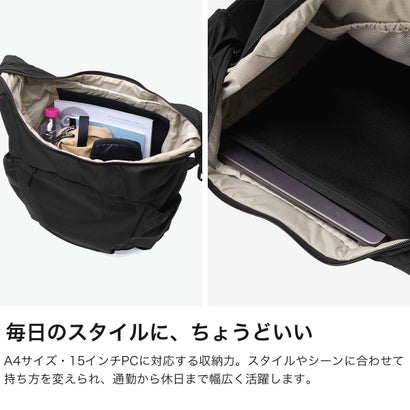 日本正規品 ショルダーバッグ レディース 斜めがけバッグ 大きめ ブランド ショルダー バッグ 横型 軽量 PC収納 A4 18L 撥水 ナイロン フィーカスショルダー NMW72650 （ブラック）｜詳細画像