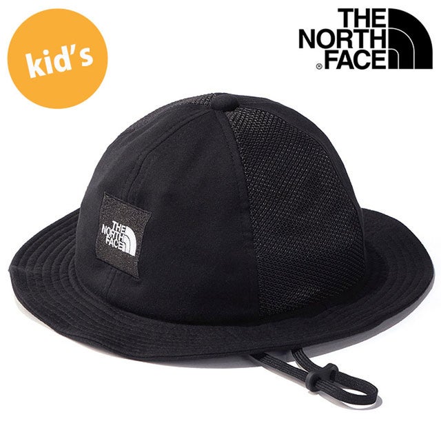 Kids' Square Logo Mesh Hat ブラック [NNJ02002-K SS23] （ブラック）