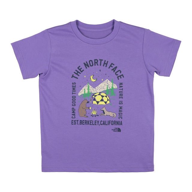 
                    ザ ノース フェイス アウトドア 半袖Tシャツ キッズ ショートスリーブルミナスキャンプグラフィックティー NTJ32434 （オプティックバイオレット）