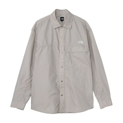 ザ・ノース・フェイス THE NORTH FACE アウトドア ロングスリーブヌプシシャツ メンズ 長袖 トップス 撥水加工 普段着 シンプル キ （K ブラック）｜詳細画像