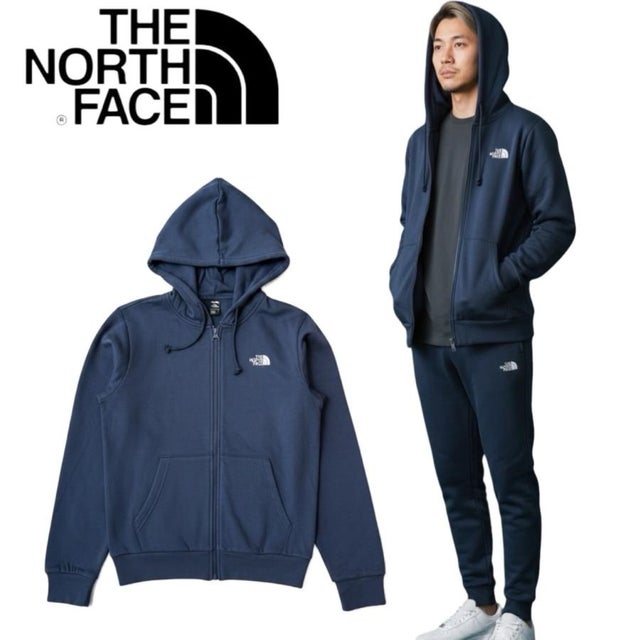 ザ ノースフェイス ジップパーカー フーディー NF0A8EU1 メンズ 刺繍ロゴ 裏起毛 ジップアップ M EVOLUTION EMB FULL ZIP HOODIE （ネイビー）