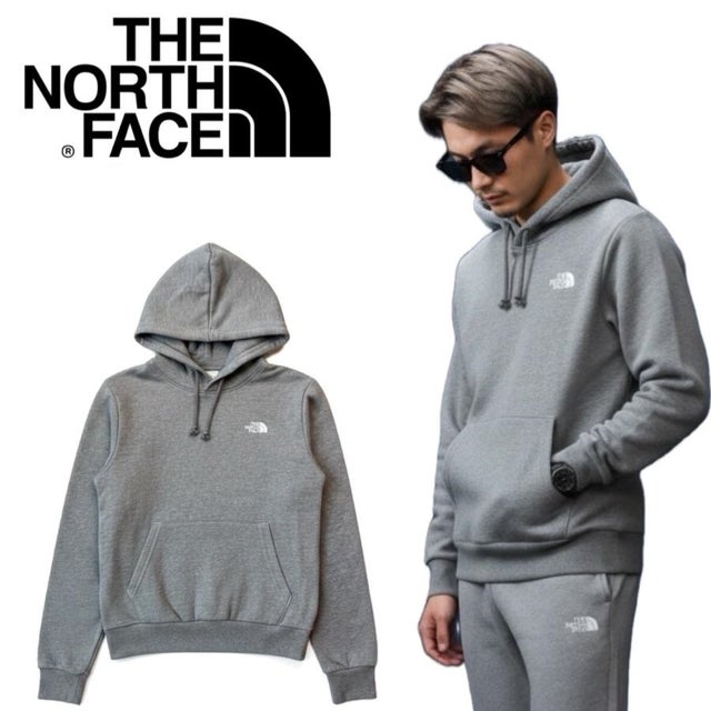 ザ ノースフェイス The North Face パーカー 刺繍ロゴ NF0A8CWM プルオーバー 裏起毛 メンズ レディース フーディー M EVOLUTION EMB HOODIE （ミディアムグレー）