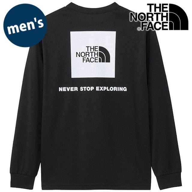 L/S Back Square Logo Tee ブラック2 [NT32442-K2] （ブラック2）