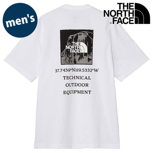 S/S Half Dome Square Logo Tee ホワイト [NT82637-W] （ホワイト）