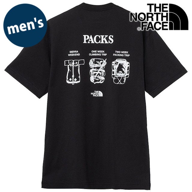 S/S TNF Packs Graphic Tee ブラック [NT82639-K] （ブラック）