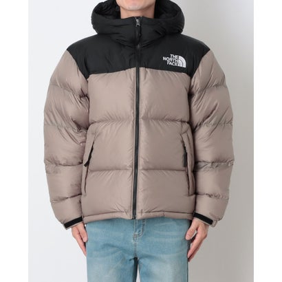 ザ・ノース・フェイス THE NORTH FACE メンズ アウトドアカジュアル ダウンジャケット SPORTSWEAR Nuptse Hoodie ヌプシフーディー(メンズ) ND92559 （マッシュルーム×ブラック）｜詳細画像