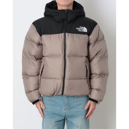 ザ・ノース・フェイス THE NORTH FACE メンズ アウトドアカジュアル ダウンジャケット SPORTSWEAR Nuptse Hoodie ヌプシフーディー(メンズ) ND92559 （マッシュルーム×ブラック）｜詳細画像