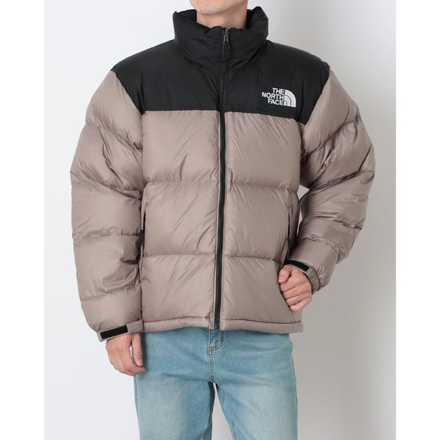 メンズ アウトドアカジュアル ダウンジャケット SPORTSWEAR Nuptse Jacket ヌプシジャケット(メンズ) ND92555 （マッシュルーム×ブラック）