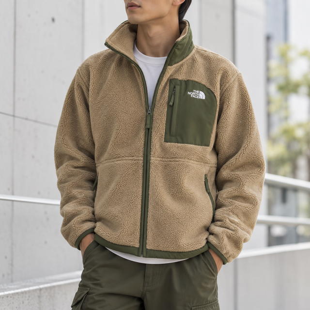 Yumiori Off Peak Full Zip Jacket ユミオリ オフピーク フルジップ ジャケット フリース ジャケット （カーキ）