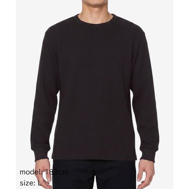 LS WARM WAFFLE CRW （ブラック）