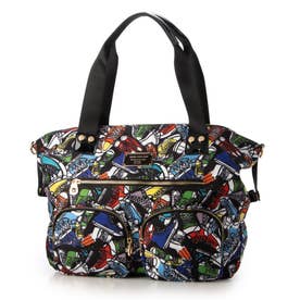 スリーフォータイム Three Four Time トリムパテントレザープリントBAG 