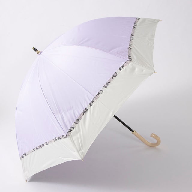 
                    【完全遮光 晴雨兼用】バードゲージバイカラー長傘 （パープル）