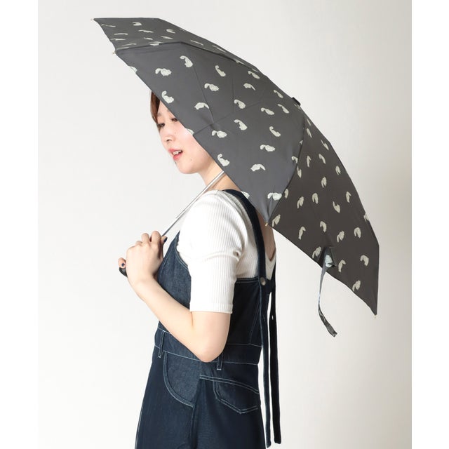 
                    【晴雨兼用】CATS mini折りたたみ傘 （チャコールグレー）