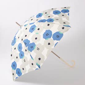 【晴雨兼用】pioniモダン花柄長傘 （ブルー）