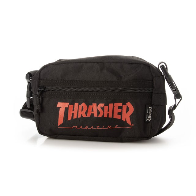 
                    THRASHER/ショルダーバッグ （ブラック×レッド）