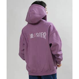 ジップアップ パーカー フーディー レディース バックプリント ロゴ （PPL）