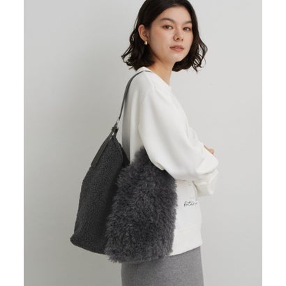 ザ ショップ ティーケー  (ウィメン) THE SHOP TK(Women) ボア配色ワンショルダーバッグ （ブラック(019)）｜詳細画像