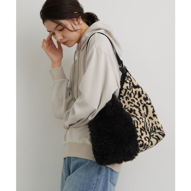 ボア配色ワンショルダーバッグ （ブラック(019)）
