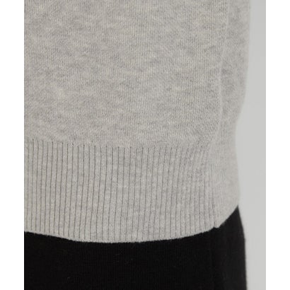 ザ ショップ ティーケー  (ウィメン) THE SHOP TK(Women) DENIM衿ワンポイント刺繍ニット （グレー(012)）｜詳細画像