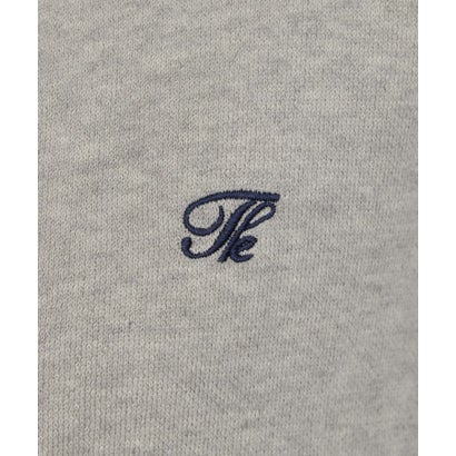 ザ ショップ ティーケー  (ウィメン) THE SHOP TK(Women) DENIM衿ワンポイント刺繍ニット （グレー(012)）｜詳細画像