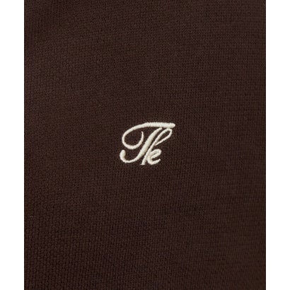 ザ ショップ ティーケー  (ウィメン) THE SHOP TK(Women) DENIM衿ワンポイント刺繍ニット （ブラウン(043)）｜詳細画像