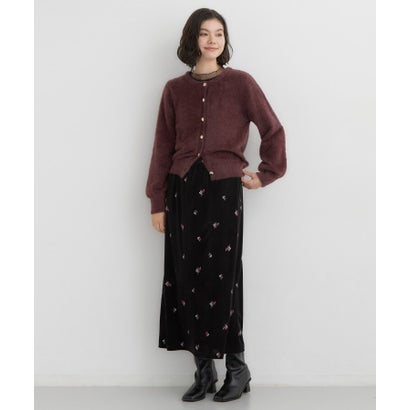 ザ ショップ ティーケー  (ウィメン) THE SHOP TK(Women) 静電防止レトロフェザーカーデ （スミクロ(018)）｜詳細画像