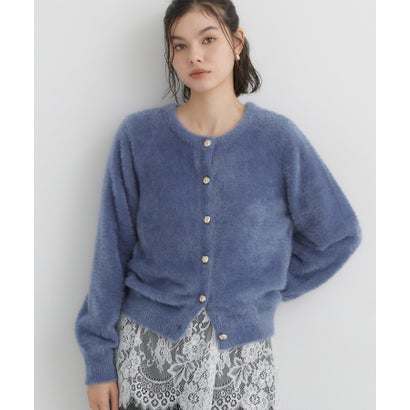 ザ ショップ ティーケー  (ウィメン) THE SHOP TK(Women) 静電防止レトロフェザーカーデ （スミクロ(018)）｜詳細画像