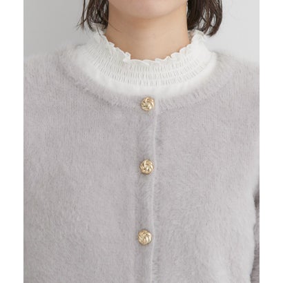 ザ ショップ ティーケー  (ウィメン) THE SHOP TK(Women) 静電防止レトロフェザーカーデ （スミクロ(018)）｜詳細画像