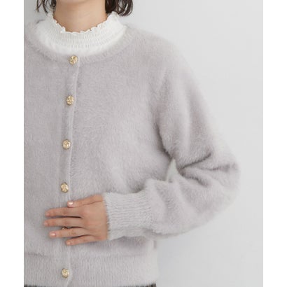 ザ ショップ ティーケー  (ウィメン) THE SHOP TK(Women) 静電防止レトロフェザーカーデ （スミクロ(018)）｜詳細画像