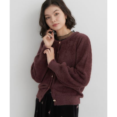 ザ ショップ ティーケー  (ウィメン) THE SHOP TK(Women) 静電防止レトロフェザーカーデ （スミクロ(018)）｜詳細画像
