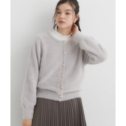 ザ ショップ ティーケー  (ウィメン) THE SHOP TK(Women) 静電防止レトロフェザーカーデ （スミクロ(018)）｜詳細画像