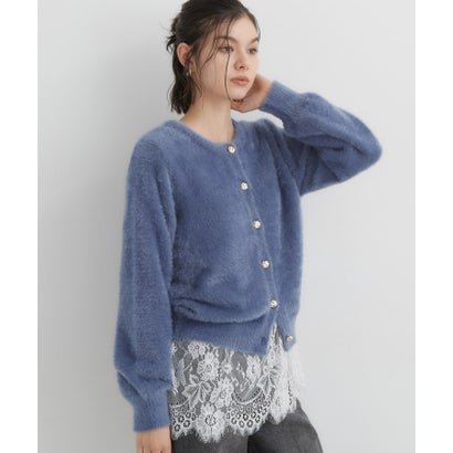 ザ ショップ ティーケー  (ウィメン) THE SHOP TK(Women) 静電防止レトロフェザーカーデ （ブラウン(043)）｜詳細画像