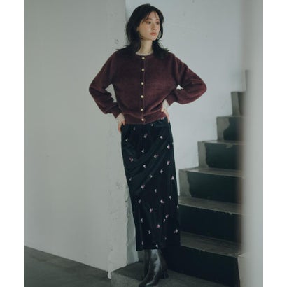 ザ ショップ ティーケー  (ウィメン) THE SHOP TK(Women) 静電防止レトロフェザーカーデ （ブラウン(043)）｜詳細画像