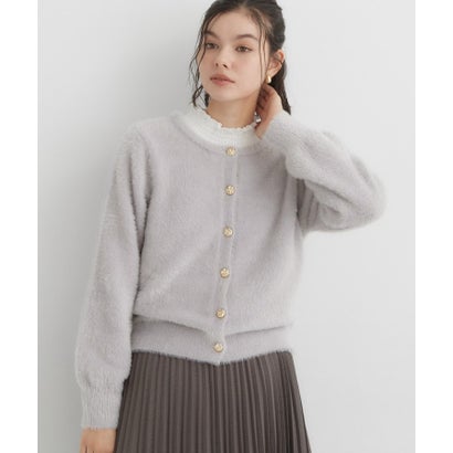 ザ ショップ ティーケー  (ウィメン) THE SHOP TK(Women) 静電防止レトロフェザーカーデ （ライトグレー(011)）｜詳細画像
