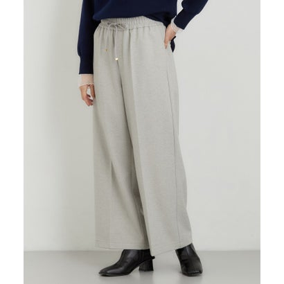 ザ ショップ ティーケー  (ウィメン) THE SHOP TK(Women) ツイル起毛ワイドイージーパンツ （チャコールグレー(014)）｜詳細画像